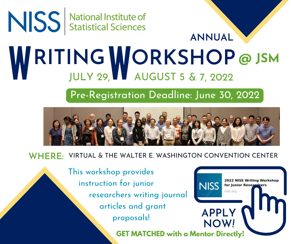 NISS Writing Workshop for Junior Researchers at JSM 2022